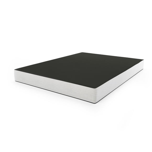CorLiving Ready-to-Assemble Black and White Fabric Covered Full Size Metal Frame Standard Box Spring