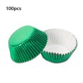 thumbnail image 2 of 100 Pieces Cupcake Paper Liners for DIY Mini Non-Stick Muffin Baking Molds DIY Pastry Chocolate Home Kitchen Bakeware, Green, 2 of 7
