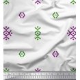 thumbnail image 1 of Soimoi Tissu Georgette Poly Violet Butidar Jamdani Imprimé au Mètre 42 Pouces de Large, 1 of 1