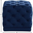 thumbnail image 4 of Meridian Furniture Stella Contemporary Velvet Ottoman/Stool in Navy, 4 of 8