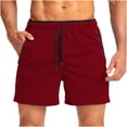 thumbnail image 1 of Plebaso Running Shorts for Men Drawstring Workout Athletic Shorts Lightweight Shorts with Zipper Pockets, 1 of 2