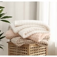 thumbnail image 3 of C&C California, Jacquard Sherpa Blanket, Cozy, Soft, Easy Care, Plush, Oat, 3 of 5