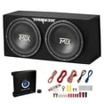 thumbnail image 1 of MTX 12" Dual Subwoofer Enclosure, Planet Audio Amplifier, 2 Soundstorm Wire Kits, 1 of 12