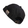 thumbnail image 2 of Bonnet Vintage Sans Bordure Bonnet Rétro en Coton Respirant Ajustable pour Femmes Hip Hop Noir, 2 of 6