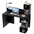 thumbnail image 1 of Gymax 48'' Modern Computer Desk Home Office Workstation w/ Hutch & Storage Shelves Black, 1 of 10