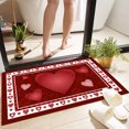 thumbnail image 1 of TIMIFIS Valentine's Day Door Mat - Front Door Mat - Bath Rug Super Absorbent Quick Dry - Rubber Backing Non Slip Washable Bathroom Floor Mats - Red 16x24 IN, 1 of 7