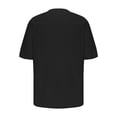 thumbnail image 4 of Shirts for Men, Mens Solid Color Round Neck Irregular Pullover Short Sleeve V-neck Blouses Shirts, 4 of 5