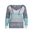 thumbnail image 2 of Women‘s Hooded Sweater Rib Knitted Long Sleeve Loose Fitting Pullover with Hood, 2 of 6