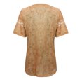 thumbnail image 4 of pxiakgy T-Shirts pour Femmes Printemps Été Décontracté Col Rond Manches Courtes Imprimé Grande Taille Haut T-Shirts Femmes Kaki + s, 4 of 7