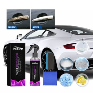 YOTQUSKI Rust Vaporisateur de démaquillage, Détachant de rouille pour métal, Spray de démêlage de voiture avec éponge & Nettoyeur de Tôles de Fer pour Surfaces Multiples pour Métal, Outils, Voitures, Chaînes