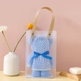 thumbnail image 2 of Blue High Density Bear Towel 35X75Cm Coral Fleece Soft Bath Towel For Personal Use Spa Gift And Home, 2 of 7