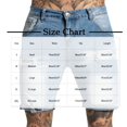 thumbnail image 3 of hotojiny Men's Denim Shorts Trendy Button Slim Fit Stretch Short Jeans Vintage Ripped Summer Jean Shorts with Pockets, 3 of 6