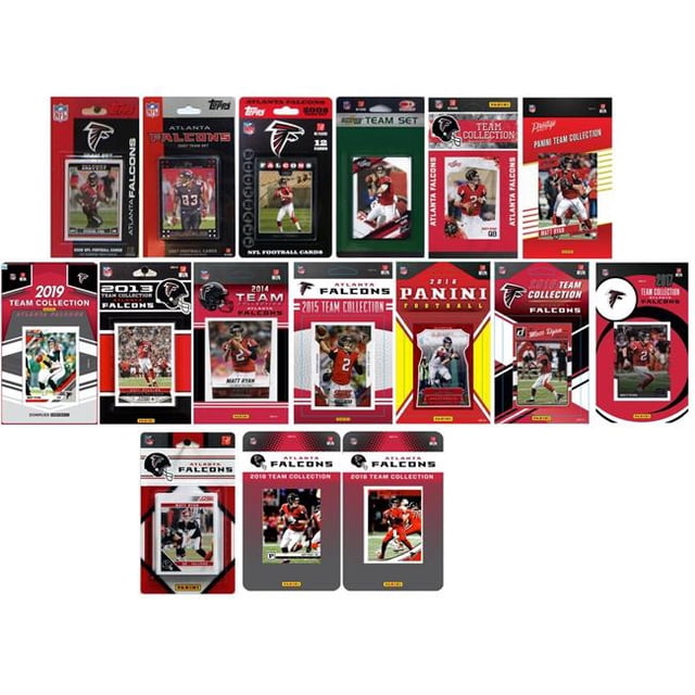 C&I Collectables FALCONS1519TS NFL Atlanta Falcons 15 Different Licensed Trading Card Team Set