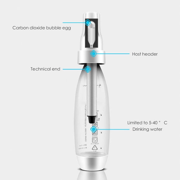 Sodastream Machine à Eau Pétillante Faite à la Main Bricolage Fabrication de Boissons Machine à Jet de Soda Mousse Bouteille de Crème Sécurité Domestique Pression Bricolage Bar Cuisine