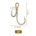thumbnail image 1 of Bgsha 20pcs Double Fishing Hook High Steel Golden Barbed Hook Zander Fishhooks, 1 of 7