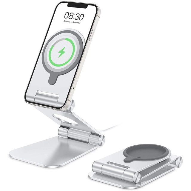 Support pour Chargeur MagSafe, Support Pliable MagSafe pour iPhone 12 Series, Accessoires MagSafe Conçus pour iPhone 12 Pro Max / 12 Pro / 12 Mini / 12, Chargeur MagSafe Non Inclus, Noir