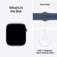 thumbnail image 3 of Apple Watch Series 10 GPS 46mm Silver Aluminum Case with Denim Sport Band - M/L, 3 of 10