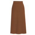 thumbnail image 1 of Innerwin Jupe Midi Tricotée Taille Haute pour Femmes, Caramel, 5TG, 1 of 3
