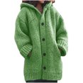 thumbnail image 1 of Pompotops Cardigan à Capuche Épais pour Femmes, Manteau Uni, Liquidation, 1 of 7