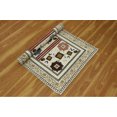 thumbnail image 3 of Casavani Handmade Cotton Area Rug Bohemian Beige Hallway Stair Runner Rug 4x10 feet, 3 of 5