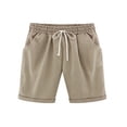 thumbnail image 1 of Women Elastic Waist Bermuda Shorts Plus Size Short Trouser Pocket Cropped Sport, 1 of 2