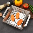thumbnail image 2 of Plateau de Cuisson en Acier Inoxydable BBQ Barbecue Plaque Anti-Fuite Filet Panier Outils de Barbecue, 2 of 6