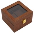 thumbnail image 4 of Fugacal Display Case, Rust Resistance 2 Slot Wooden Anti‑corrosion Watch Case, Jewelry For Watch, 4 of 8