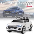 thumbnail image 3 of Licensed Audi SQ8 Ride on Car by OLAKIDS, Battery Powered Electric Vehicle for with Remote Control, Adjustable Music, LED Lights, Suspension, Driving Toy Gift for Kids Toddler Age 3+, 3 of 10