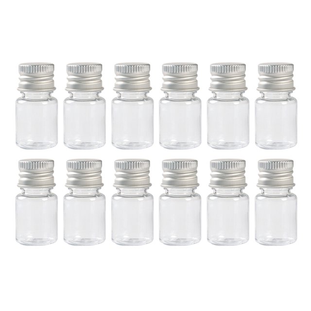 12 Pcs Chemical Reagent Bottles Glass Sample Containers Small Seal Bottles 5ml