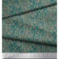 thumbnail image 2 of Soimoi Poly Georgette Fabric Artistic Paisley Print Sewing Fabric Yard 52 Inch Wide, 2 of 3
