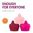 thumbnail image 2 of Boon SNUG Spout Univeral Sippy LIDS Pink, 2 of 3