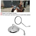 thumbnail image 3 of Rétroviseur de Moto, 2 Pcs 10mm Rond Plaqué Argent Rétroviseur Gauche et Droit, 3 of 8