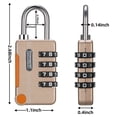 thumbnail image 3 of CHUANK Lot de 3 Cadenas à Combinaison à Manille de 2,6 Pouces de Long, Cadenas Sport à 4 Chiffres Réinitialisables, Cadenas à Mot de Passe Multifonctionnel Imperméable pour l'Extérieur, pour Gym, Clôture, Casier du Personnel, 3 of 7