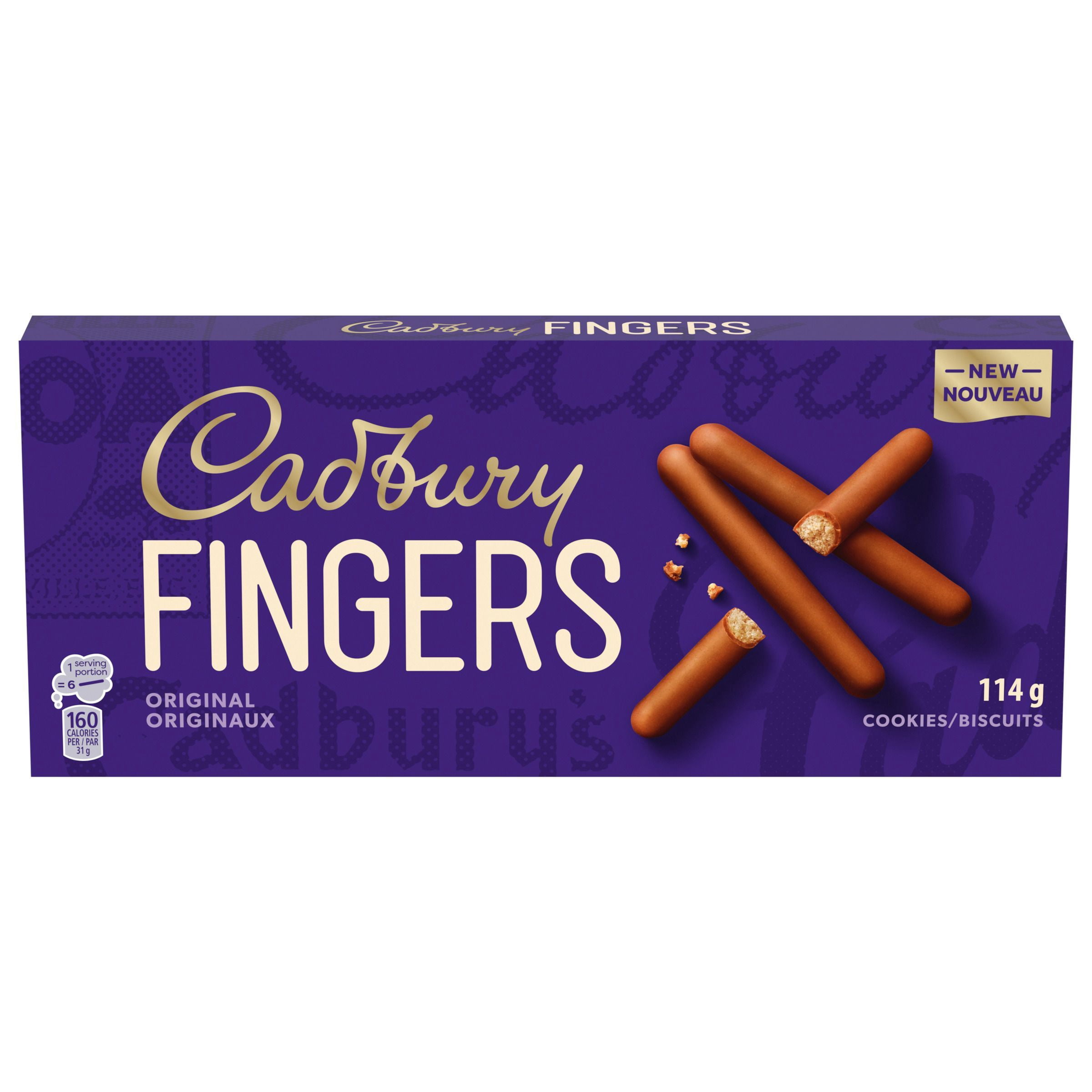 Cadbury Fingers Original, Chocolatey Cookie Biscuits, Sweet treat, Decadent Snack