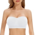 thumbnail image 1 of JFHHQ Women's Seamless Comfort Bra Strapless Support Wrapped Design Non Everyday Wear XL White, 1 of 7
