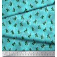 thumbnail image 2 of Soimoi Moss Georgette Fabric Cactus Tree Decor Fabric Printed Yard 42 Inch Wide, 2 of 5