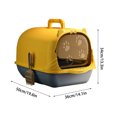 thumbnail image 3 of REK Enclosed Cat Litter With Litter Pads For Indoor Cats Odor Control Privacy Tray, 3 of 5