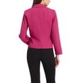 thumbnail image 3 of INSPIRE CHIC Women's Blazer Open Front Wear-to-Work Summer Crop Suit Jacket L Hot Pink-Solid, 3 of 6