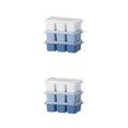 thumbnail image 1 of Wweixi Pack of 3 Ice Cubes Mold Leakproof Refrigerator Icing DIY Mould Reusable 3 Sets 2Set, 1 of 6