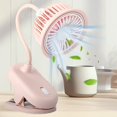 thumbnail image 1 of Limited Time Deal Iumwxz Small Fan Clipable Desktop Small Fan Clip On Fan USB Rechargeable Desktop Clip Type Small Fan Room Fan Bedside Fan Desk Fan Travel Essentials, 1 of 6