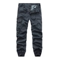 thumbnail image 2 of RXIRUCGD Salopette Délavée à Multiples Poches pour Homme, Pantalon Décontracté d'Extérieur, Bleu Marine, Taille : M, 2 of 3