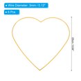 thumbnail image 2 of Unique Bargains 9.8' Heart  Dream Catcher Rings, 6 Pcs Metal Macrame Wreath Floral Ring Hoop, Gold Tone, 2 of 6