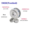 thumbnail image 1 of 1Pcs 5M 20 Tooth 24 Tooth Idler Timing Pulley Double Side Bearing Synchronous Wheel Width 16mm 21mm 27mm Bore 5-15mm ,Easy Installation, 1 of 4