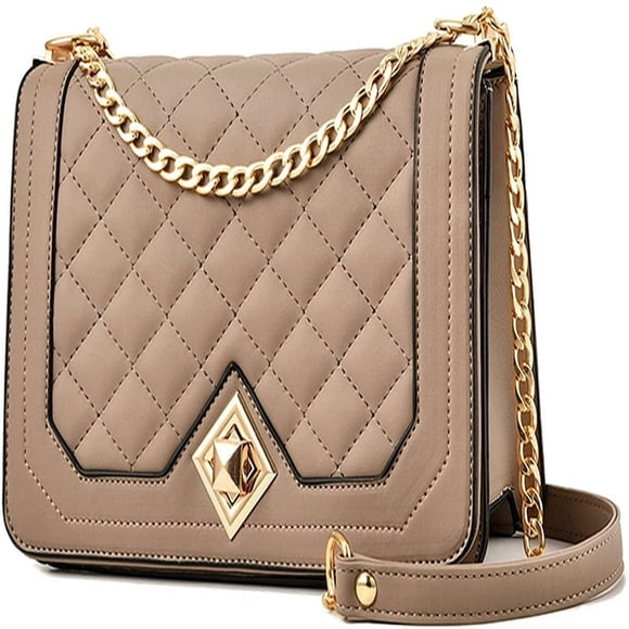 Crossbody Bags for Women Small Handbags PU Leather Shoulder Bag Ladies Quilted Purse Evening Bag Black