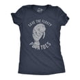 thumbnail image 1 of Womens Save The Floaty Potatoes T Shirt Funny Manatee Conservation Tee (Heather Navy) - 3XL, 1 of 4