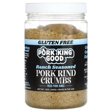 Pork King Good , Miettes de Croûte de Porc, Assaisonnées à la Ranch, 12 oz (340 g)