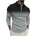 thumbnail image 1 of Pisexur Chandails en Molleton pour Hommes à Manches Longues, Sweat à Col Rabattu, Mode Décontractée, Patchwork de Couleurs Surdimensionné, Pull-Over, Fermeture Éclair Quart, Chemises de Gym Athlétiques, Chandail en Molleton Grande Taille M-6TG, 1 of 5