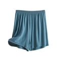 thumbnail image 1 of Timegard Womens Lounge Shorts Elastic Waist Solid Color Comfy Summer Casual Workout Half Trousers, 1 of 6