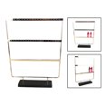 thumbnail image 4 of lionlar deevoka Marble Base Jewelry Rack Metal Earring Display Stand 3 TIer Black Base, 4 of 9