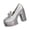 Silver Leather Shoes for Women, variant on Hopeusnice Women's Leather Shoes Non-Slip Breathable Trendy Soft Pumps Shoes Thick-Soled Platform Heel PU Materials Summer And Fall Shoes Round Toe Moisture-Wicking Walking Shoes Beige 43